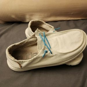 👟Hey Dude Wendy Chambray White Like new 🥿